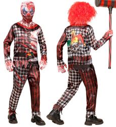 Szybki str�j na Halloween KLAUN Z HORRORU 128cm kostium klauna dla dziecka