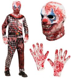 Szybki str�j na Halloween KLAUN Z HORRORU 158cm kostium klauna dla dziecka
