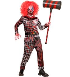 Szybki str�j na Halloween KLAUN Z HORRORU 164cm kostium klauna dla dziecka