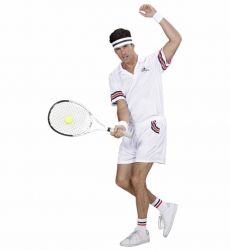 Str�j TENISISTY S bia�y kostium sportowy na imprez� tematyczn� i karnawa�