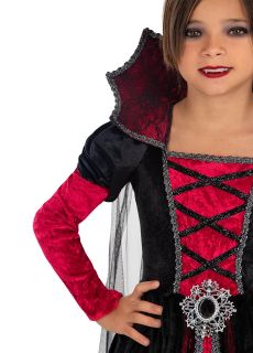 Kostium wampirzycy dla dziewczynki 5-6 lat str�j dla dziewczynki na halloween str�j wampirzycy przebranie wampirzycy