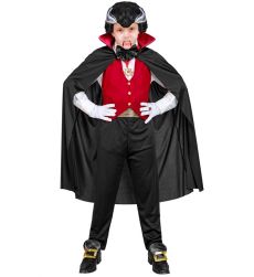 Str�j WAMPIRA DRAKULI dla dzieci 128cm kostium halloween z peleryn� i kamizelk�