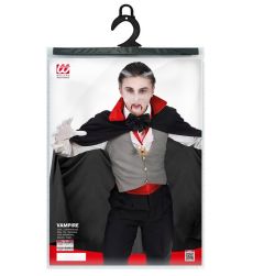 Kostium WAMPIRA dzieci�cy 140cm str�j halloween z peleryn� i kamizelk�