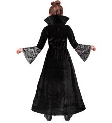 Str�j na Halloween dla dziewczynki KR�LOWA WAMPIR�W 158cm czarna suknia kostium