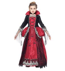 Dzieci�cy str�j wampirki 128cm czerwona sukienka halloween dla dziewczynki