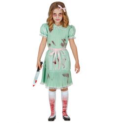 Str�j dla dziewczynki BLI�NIACZKA 140cm kostium Halloween sukienka grozy przebranie