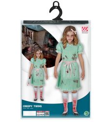 Str�j dla dziewczynki BLI�NIACZKA 140cm kostium Halloween sukienka grozy przebranie