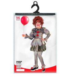 Str�j na Halloween ZAB�JCZY CLOWN dla dziewczynki 116cm kostium klaun grozy przebranie