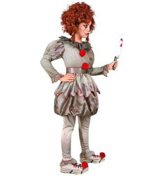 Str�j na Halloween ZAB�JCZY CLOWN dla dziewczynki 128cm kostium klaun grozy przebranie