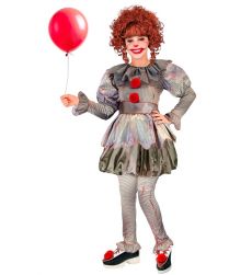 Str�j na Halloween ZAB�JCZY CLOWN dla dziewczynki 158cm kostium klaun grozy przebranie