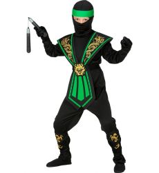 Str�j ninja KOMBAT zielony 104cm str�j dla ch�opca kostium na bal przebranie na karnawa� kostium na Halloween