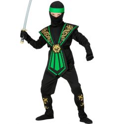 Str�j ninja KOMBAT zielony 158cm str�j dla ch�opca kostium na bal przebranie na karnawa� kostium na Halloween