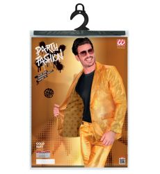 Str�j karnawa�owy Z�OTY GARNITUR XL elegancki b�yszcz�cy kostium m�ski