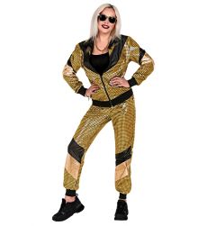 Str�j karnawa�owy dla pary DISCO z�oty dres str�j lata 80 dres lata 80 str�j disco lata 80 str�j w stylu disco