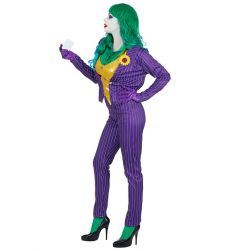 Str�j JOKER damski S kostium fioletowy w paski przebranie Halloween Joker