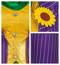 Str�j JOKER damski M kostium fioletowy w paski przebranie Halloween Joker