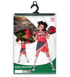 Str�j cheerleaderki ZOMBIE 158cm kostium halloween czerwono czarny dla dziecka