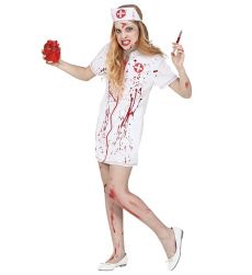 Str�j na Halloween - PIEL�GNIARKA ZOMBIE - 116cm kostium piel�gniarki dla dzieci przebranie piel�gniarka