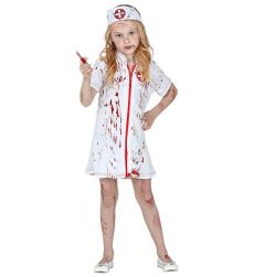 Str�j na Halloween - PIEL�GNIARKA ZOMBIE - 140cm kostium piel�gniarki dla dzieci przebranie piel�gniarka