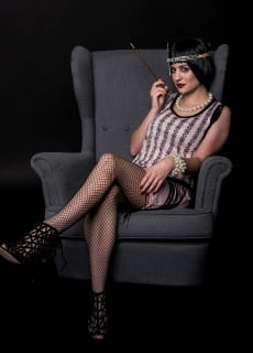 Sukienka COCO + dodatki lata 20. - L akcesoria lata 20 sukienka lata 20 przebranie lata 20 str�j lata 20