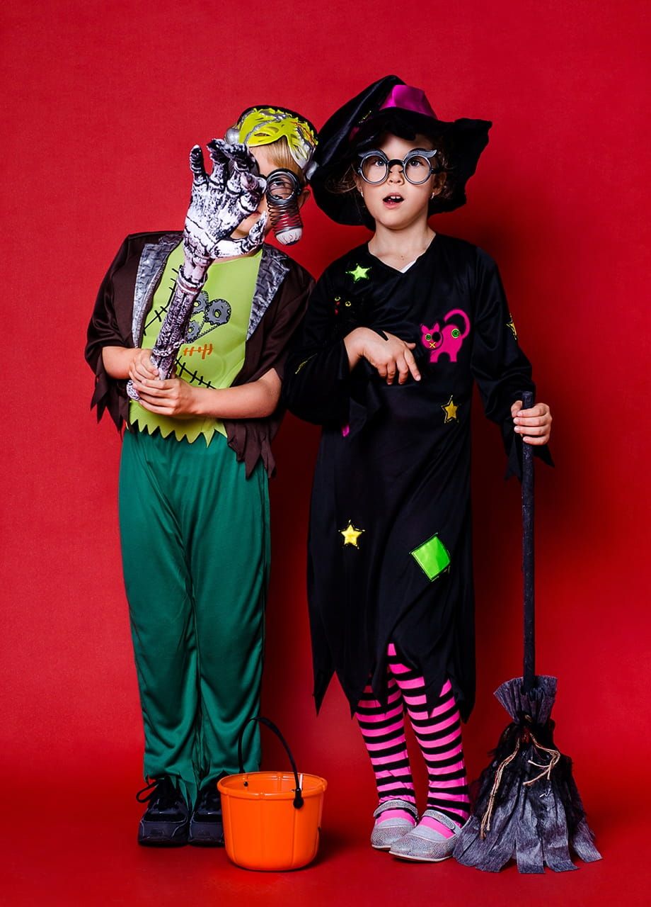 Przebranie CZAROWNICY strój Halloween dla dziewczynki 3-4 lata