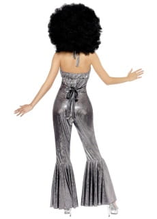 Str�j w stylu lat 70 DISCO DIVA srebrny - M