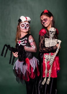 Str�j meksyka�ski DIA DE LOS MUERTOS dla dziewczynki 4-6 lat