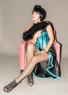 Str�j TANCERKA BURLESKI niebieski - S