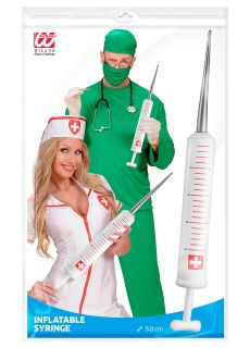 Dmuchana strzykawka 50 cm akcesoria do przebrania gad�ety na halloween dodatek do stroju