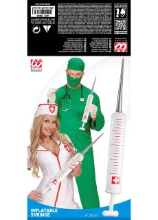 Dmuchana strzykawka 50 cm akcesoria do przebrania gad�ety na halloween dodatek do stroju