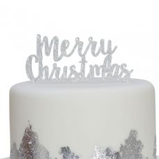 �wi�teczna dekoracja tortu MERRY CHRISTMAS Christmas Metallic