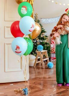 �wi�teczne balony MIKO�AJ I ELF 30cm (6szt.) 