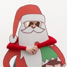 �wi�teczny stand ELF I MIKO�AJ Z KARTONU