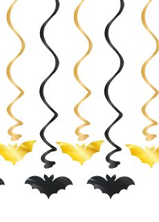 Dekoracja WISZ�CE NIETOPERZE �widerki 6 szt. Halloween nietoperze dekoracja na Halloween