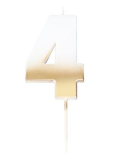 wieczka cyferka GOLD OMBRE 4