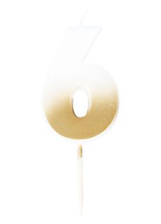wieczka cyferka GOLD OMBRE 6