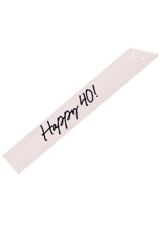 Szarfa na 40 urodziny HAPPY 40 szarfa urodzinowa szarfa na urodziny szarfa 40 urodziny