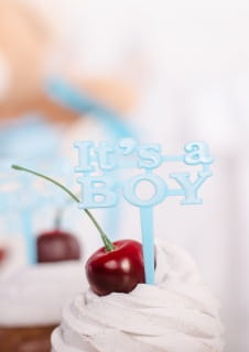 Pikery do babeczek IT'S A BOY dekoracja baby shower (8szt)