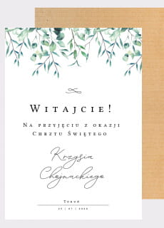 Tablica powitalna goci NA CHRZEST personalizowana