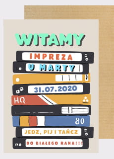 Personalizowna tablica powitalna KASETY VHS  dekoracja w stylu lat 80