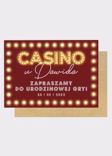 Personalizowana tablica powitalna KASYNO