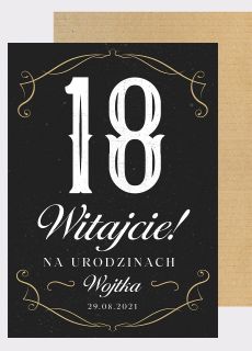 Personalizowana tablica powitalna 18 URODZINY CHOPAKA