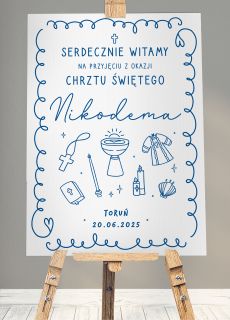 Personalizowana tablica powitalna NA CHRZEST ch�opca tablica powitalna tablica na chrzest