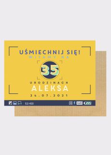 Personalizowana tablica powitalna URODZINY FOTOGRAFA