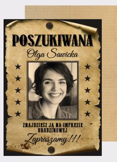 Urodzinowa tablica powitalna ze zdj�ciem DZIKI ZACH�D