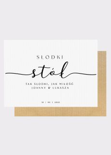 Tablica SODKI STӣ na wesele