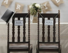 Tabliczki drewniane MR & MRS VINTAGE AFFAIR