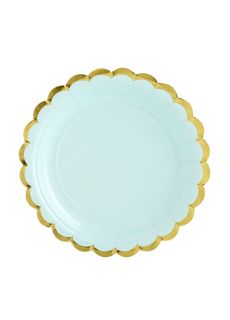 Talerze jednorazowe PASTELE mi�towe 18cm  (6szt.)