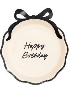 Talerzyki jednorazowe urodzinowe HAPPY BIRTHDAY (6szt) talerzyki papierowe talerzyki urodzinowe