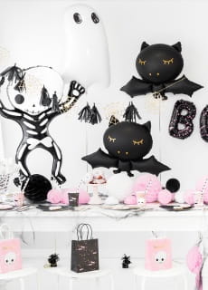 Talerzyki papierowe KOTEK na Halloween urodziny (6szt.)